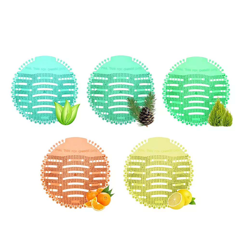 PRAKASH SALES Urinal Screen Fresh Scented Anti-Splash Toilet Mat Bathroom Deodorizer Spatter for Restroom Assorted (Pack of 10 Pcs)