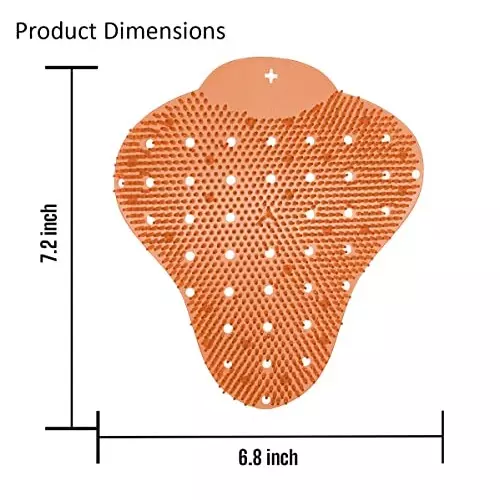 Zureni Urinal Pot Mat Anti-Splash Deodorizer Spatter Orange Fragrance For Bathroom and Restroom, ZU-USF-05RP (Pack of5)