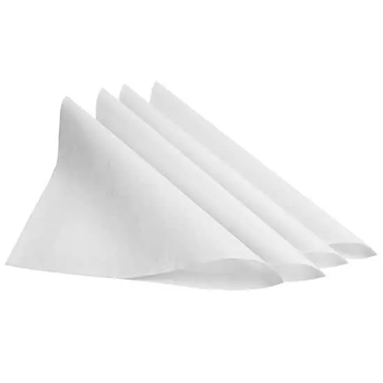 EcoYP Poly Cellulose Non-Woven Wipes 12x12 Inch 68 GSM 45% Polyester And 55% Cellulose Cloth White (Pack of 100)