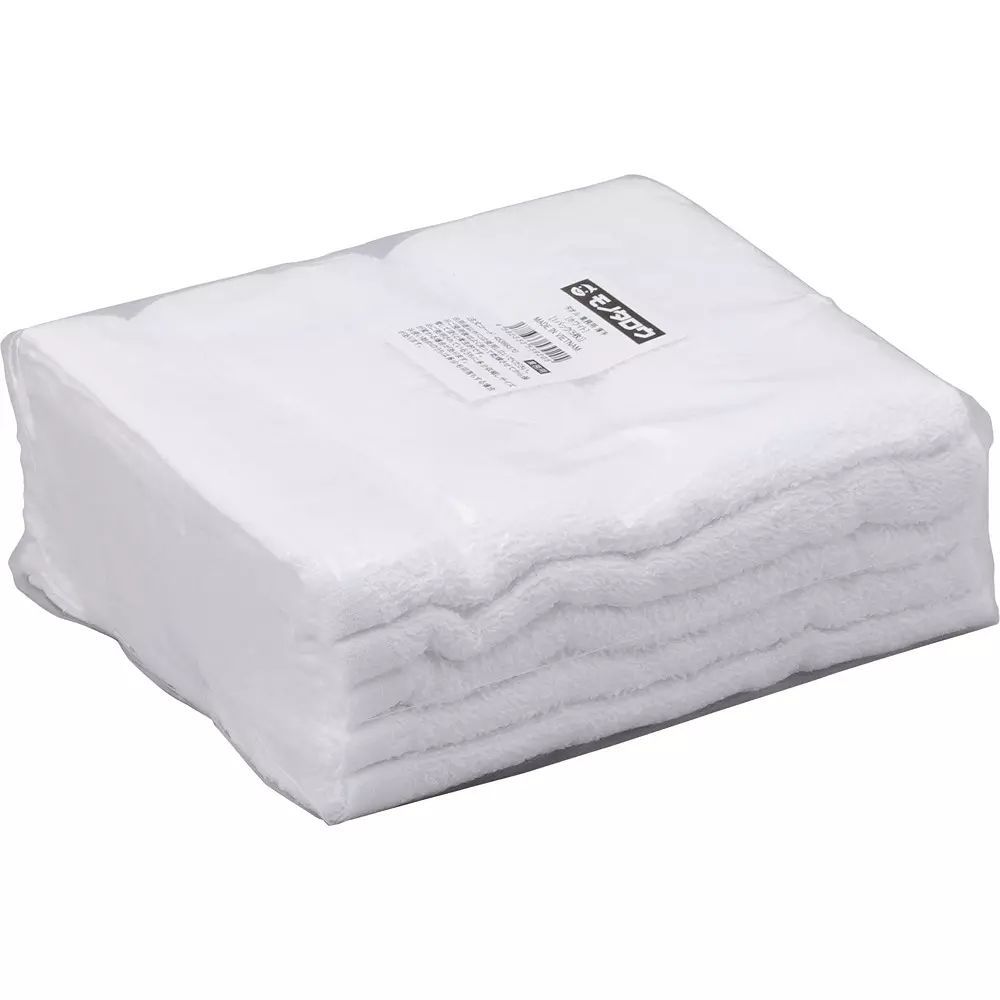 MonotaRO Towels, Commercial, Thick White About 340x850 mm, 45398370 (Pack of 5 Pcs)