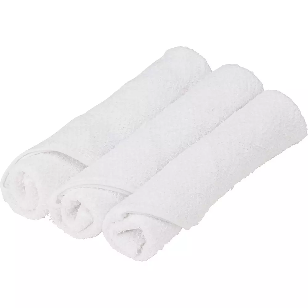 MonotaRO Hand Towel White 280x400 mm, 60223199 (Pack of 10 Pcs)