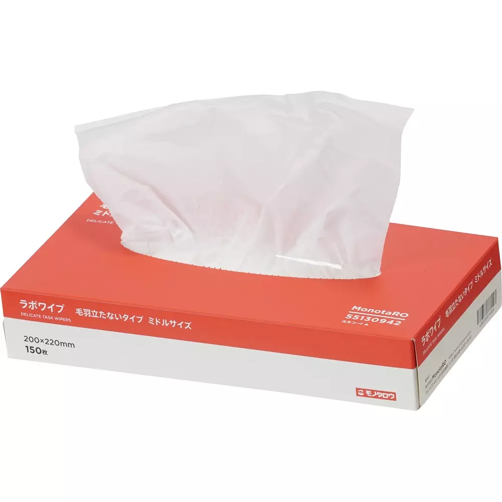 MonotaRO Lab Wipes Middle Size Lint-Free Type with mass g About 119, MLW31M-150W (Pack of 36 Box)