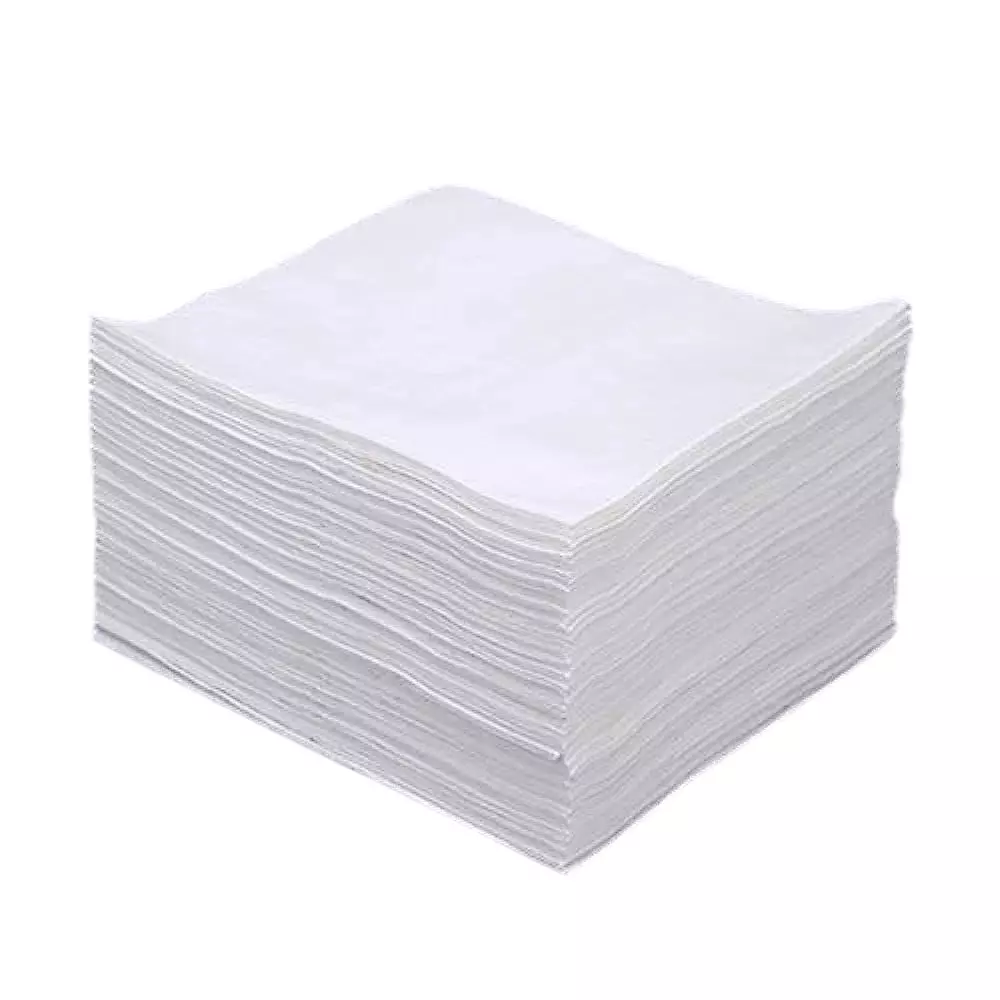 EcoYP Lint Free Wiping Cloth 12x12 Inch 110 GSM 100 % Polyester Cloth White (Pack of 100)