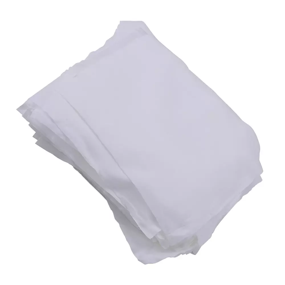 EcoYP Lint Free Wiping Cloth 12x12 Inch 100 GSM 100 % Polyester Cloth White (Pack of 100)