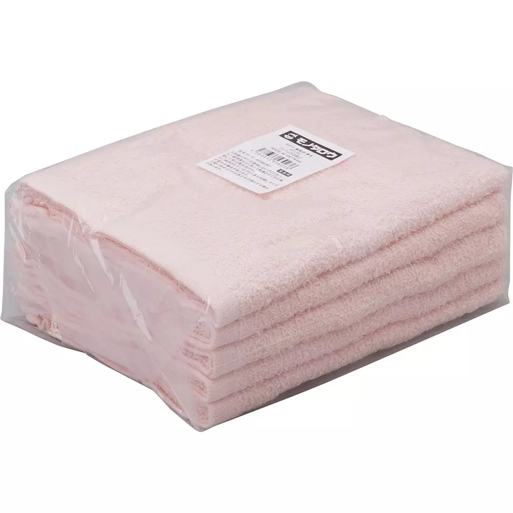 MonotaRO Towels, Commercial, Thick Pink About 340x850 mm, 45398397 (Pack of 5 Pcs)