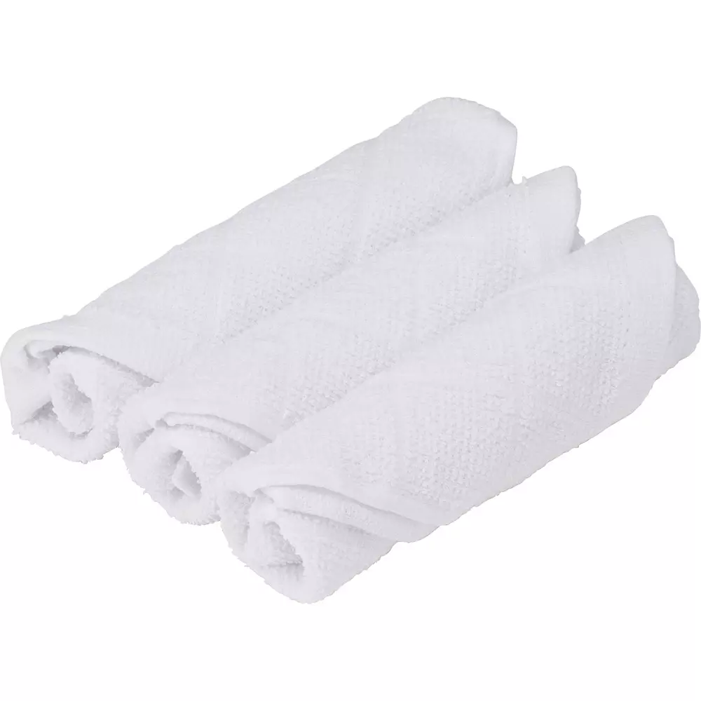 MonotaRO Hand Towel White 280x280 mm, 19716676 (Pack of 50 Pcs)
