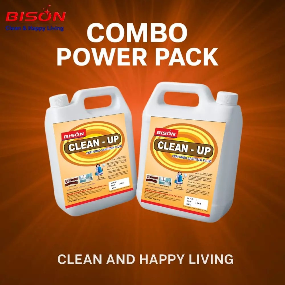 Bison Clean UP Perfumed Sanitizer Fluid Liquid 5 L Can for Floors Cleaning