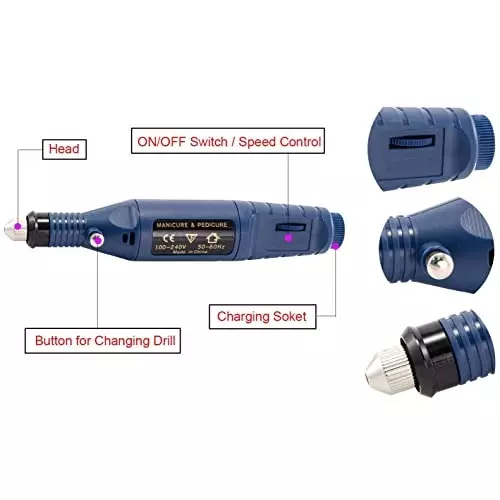 YADAV Nail Drill Machine for Fingers and Toes Professional Manicure & Pedicure Kit