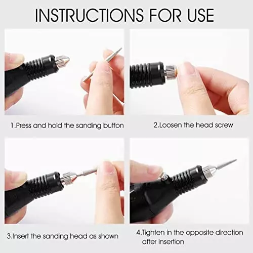 YADAV Electric Nail File Art Drill Kit 3000–20000 RPM for Carving, Engraving, Grinding & Polishing