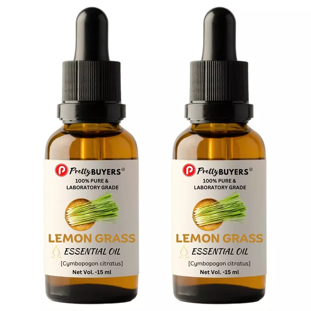 PrettyBUYERS Lemon Grass Essential Oil 100% Pure and Natural 30 ml (Pack of 2)