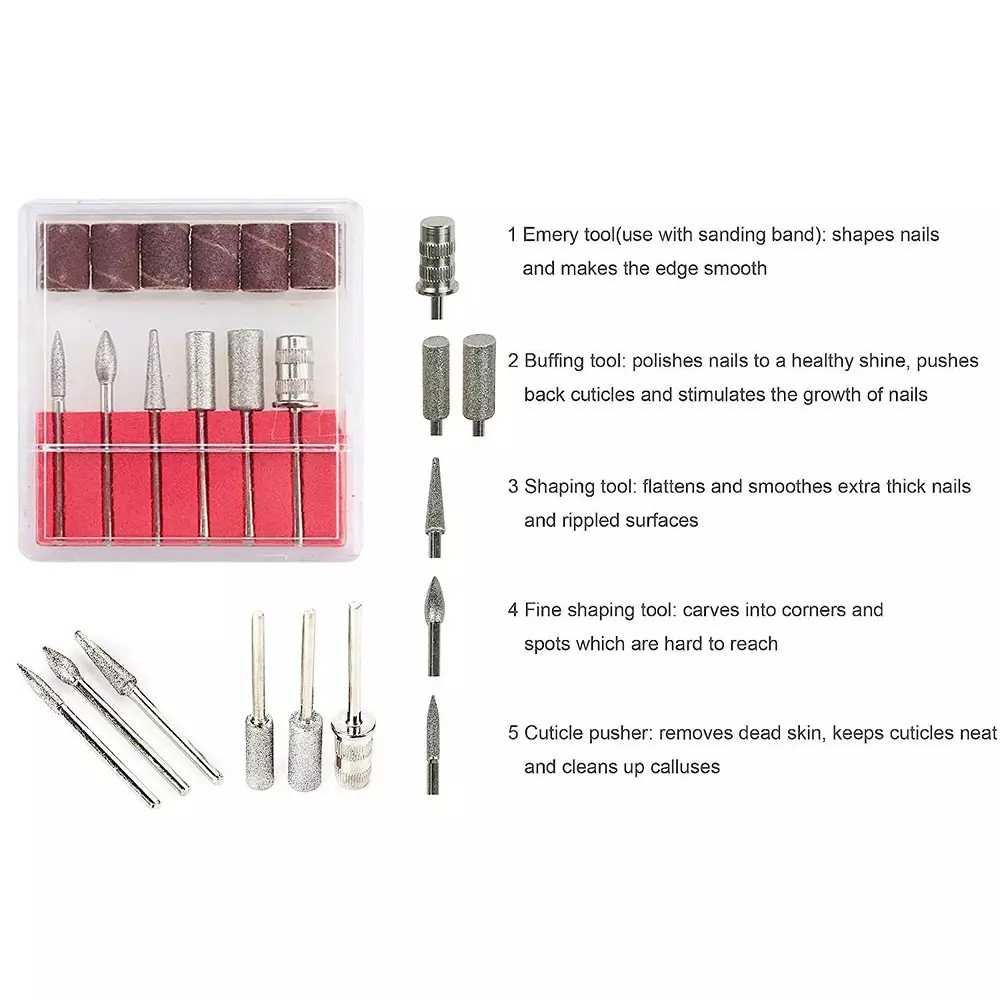 GENERIC Professional Electric Nail Drill Machine Kit 3000–20000 RPM with 5–9 V Adapter