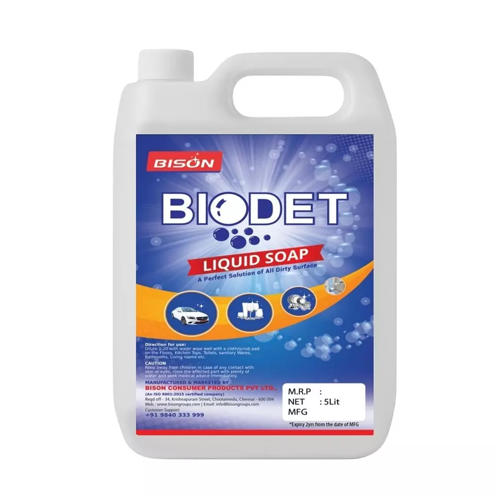 Bison Biodet Liquid Soap Liquid 5 L Can for Floors, Cars & Vessels