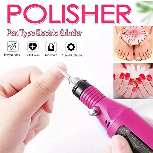 YADAV Electric Nail Art Drill Portable Grinder Kit for Fingers and Toes