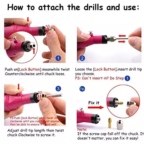 YADAV Electric Nail Art Drill Portable Grinder Kit for Fingers and Toes