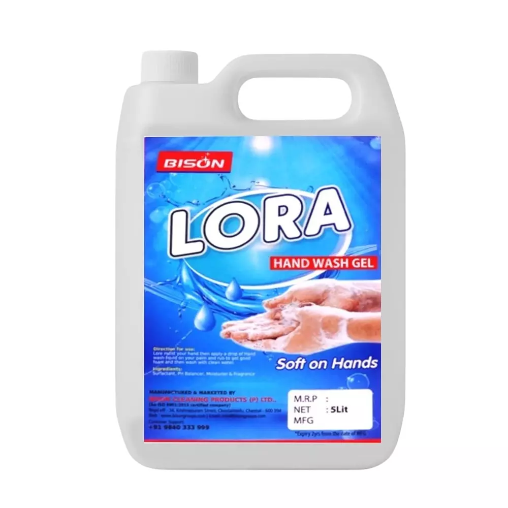 Bison Lora Hand Wash Liquid 5 L Can for Hands Cleaning