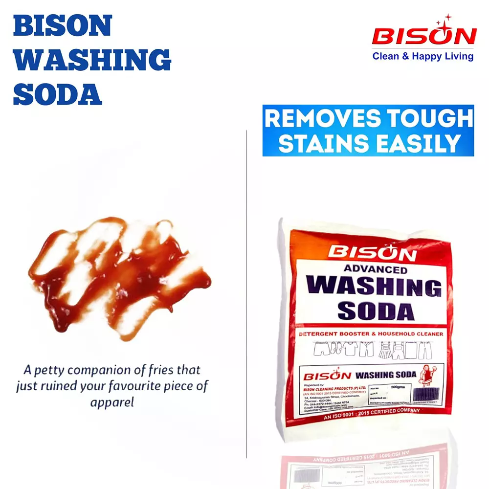 Bison Washing Soda Powder 25 Kg Packet for Clothes Cleaning