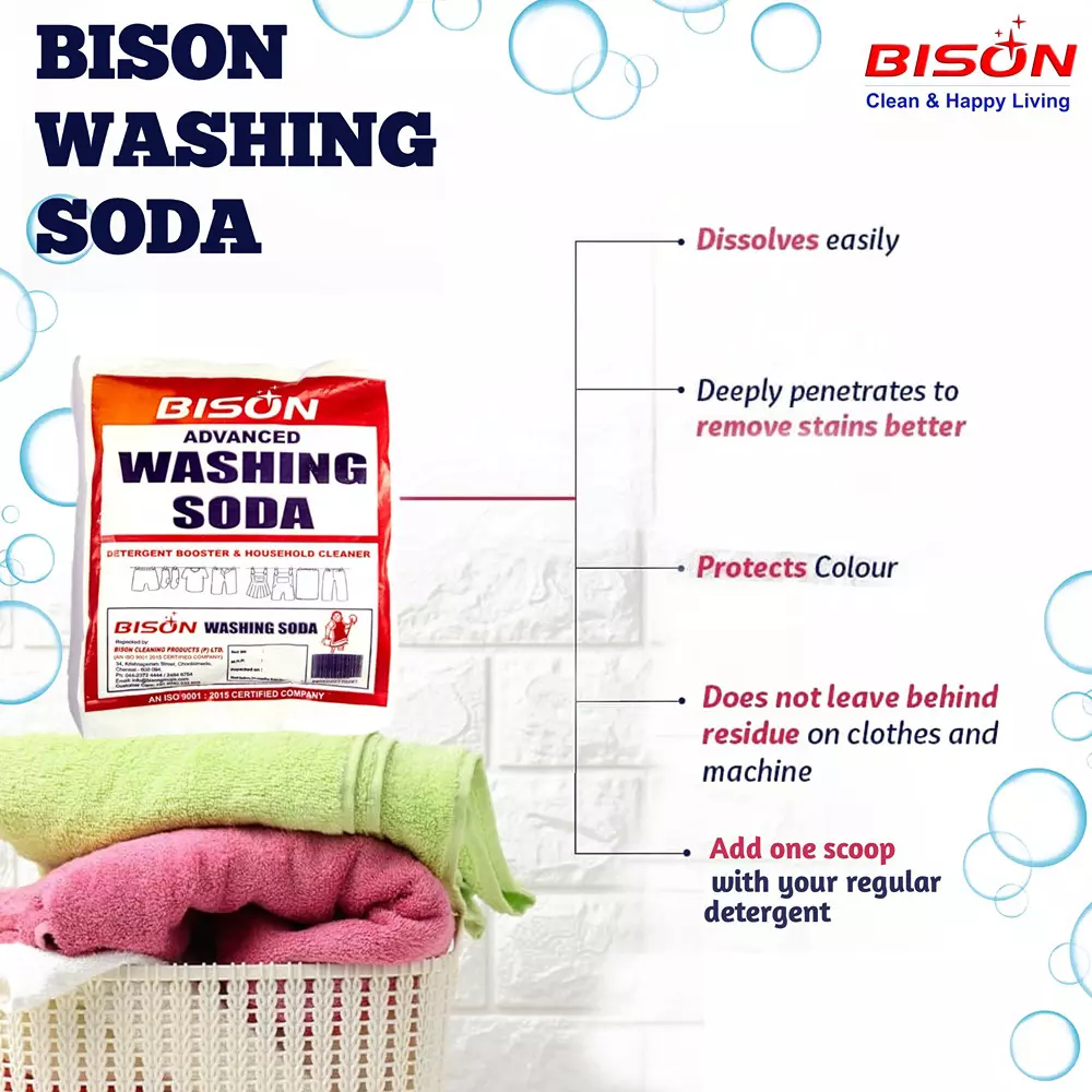 Bison Washing Soda Powder 25 Kg Packet for Clothes Cleaning