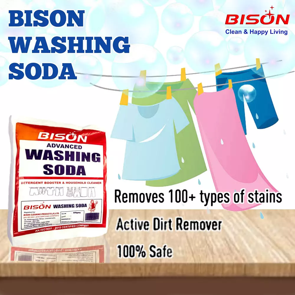 Bison Washing Soda Powder 25 Kg Packet for Clothes Cleaning