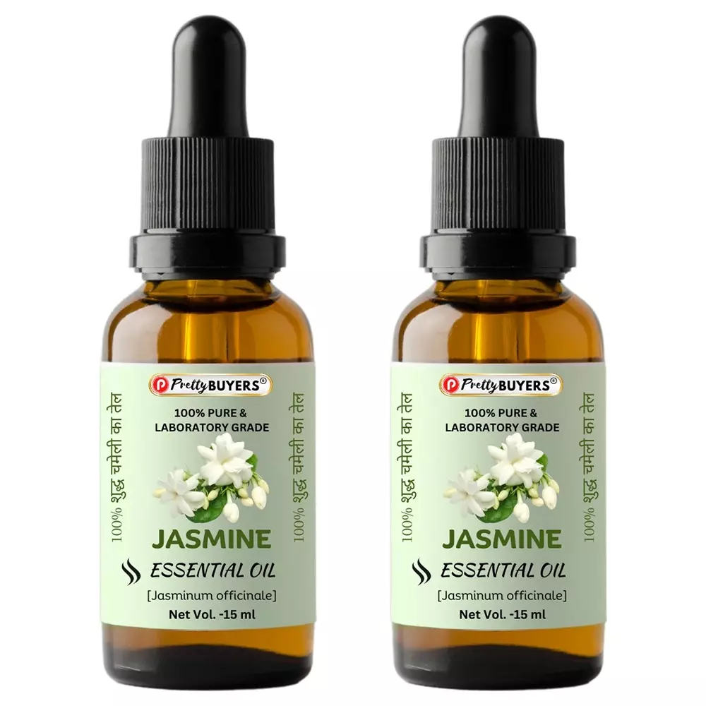 PrettyBUYERS Jasmine Essential Oil 100% Pure and Natural 15 ml Each (Pack of 2)