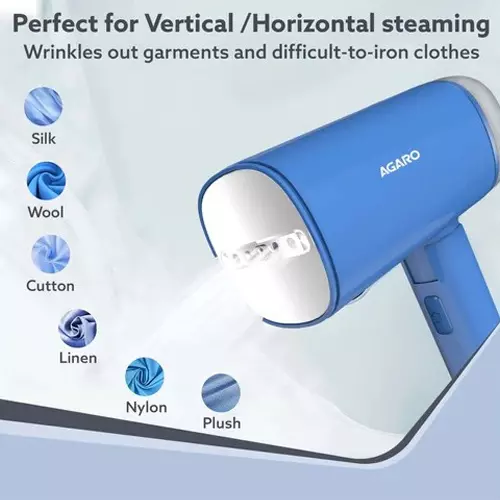 Agaro Elegant Portable Garment Steamer 1200 W 170 ml Blue, 34008