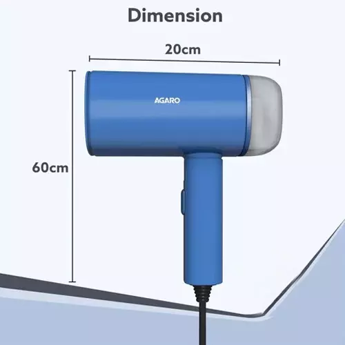 Agaro Elegant Portable Garment Steamer 1200 W 170 ml Blue, 34008