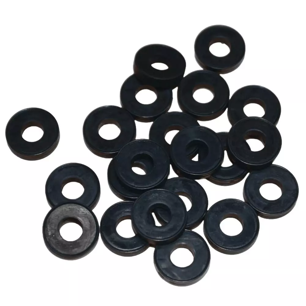 Kesaria Air Chuck Nozzle Washers Nitrile Rubber Black for Air Chuck Fittings, (Pack of 100 Pcs)