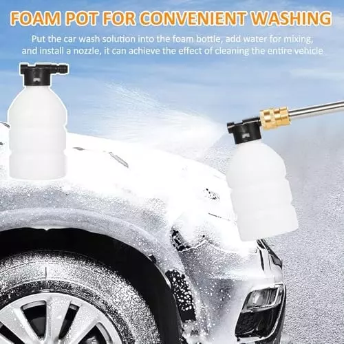 MECRAAF Cordless Portable Pressure Washer Gun with Kit 48 V Adjustable 0°–180°, 3 Spray Modes 2.8–3 LPM With 725 PSI Pressure, MC-PWY