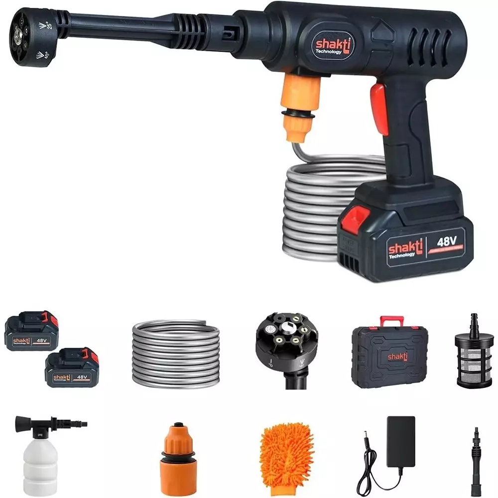 Shakti Technology Wireless Pressure Washer Gun 150 L/h Flow Rate 80 Bar Pressure 5 m Hose length, CP-01