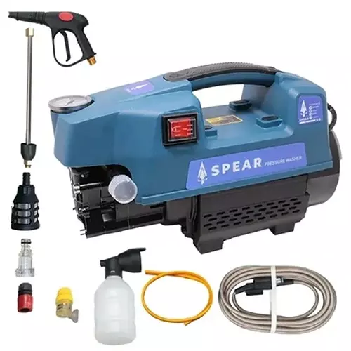 Spear Pressure Washer With Spray Gun Kit 160 Bar Air Pressure 220 V 10 m Hose Length for Industrial Use,