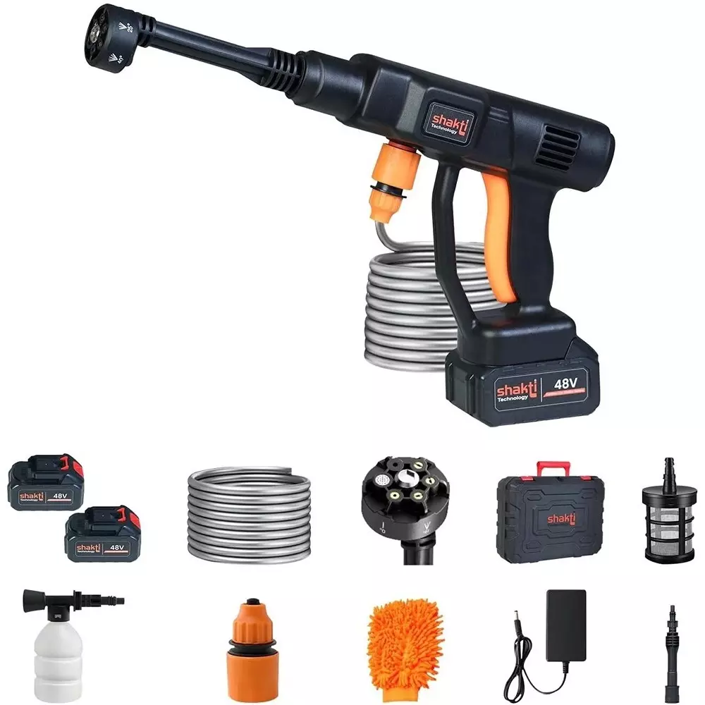 Shakti Technology Wireless Pressure Washer Gun 150 L/h Flow Rate 80 Bar Pressure 5 m Hose length, CP-02