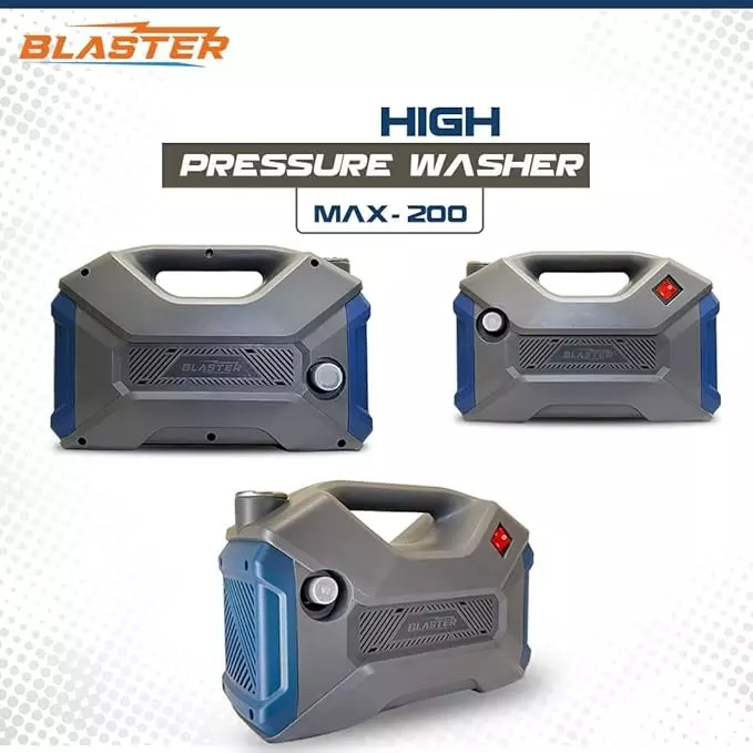 Blaster High Pressure Washer 2000 W Power and 120 Bar Maximum Pressure, Grey, Max-200