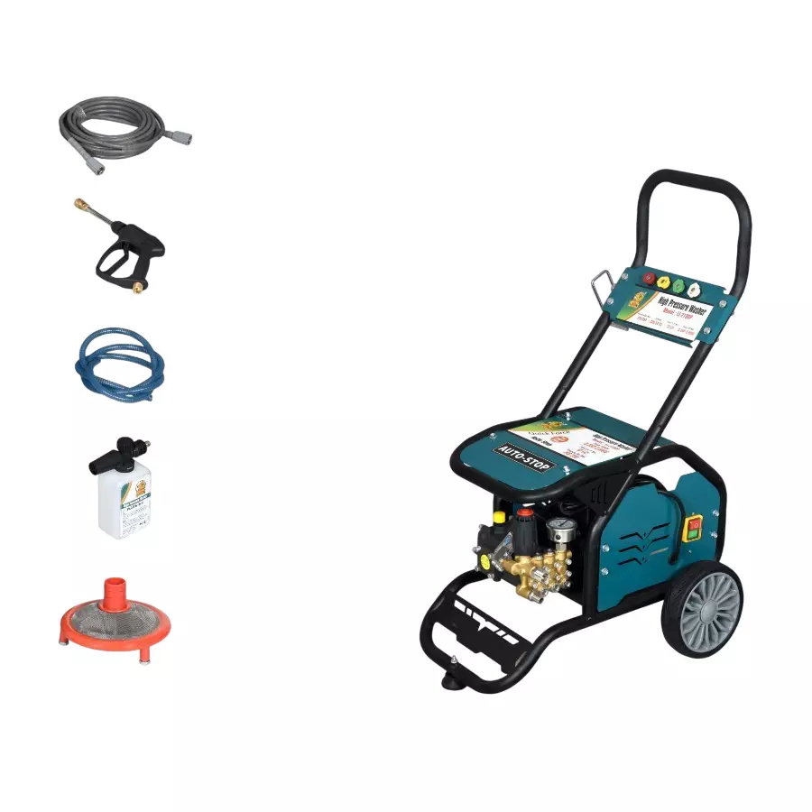 Lion Trolley Type High Pressure Washer Kit 3.5 HP Power 230 Bar Max. Pressure 12 L/min Flow Rate 1400 rpm Speed for Home & Industrial Use, LI-2100P