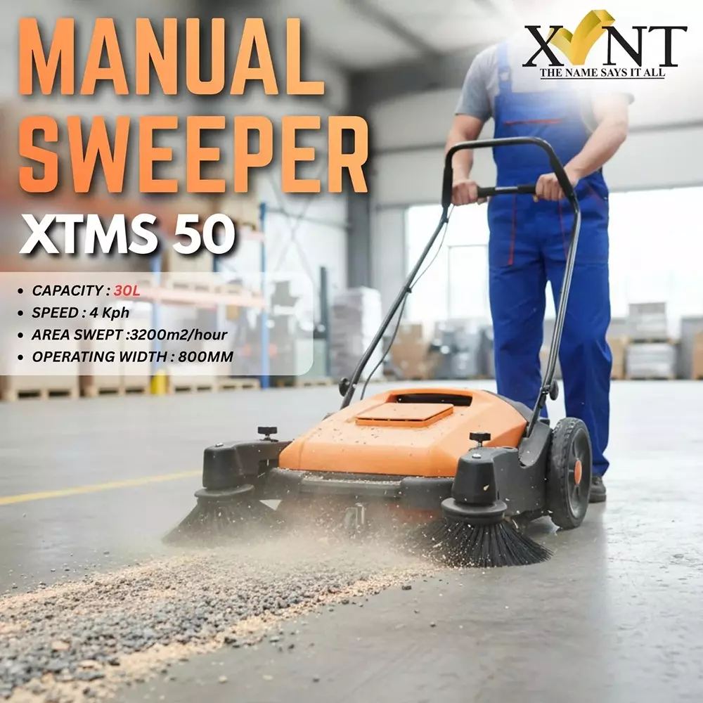 xlnt-30-l-capacity-manual-sweeper-3200-mhour-area-swept-and-4-kph-speed-xtms-50