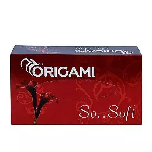 Origami So Soft Face Tissue Paper 2 Ply 100 Pulls Per Box, 3103 (Pack of 12 Box)
