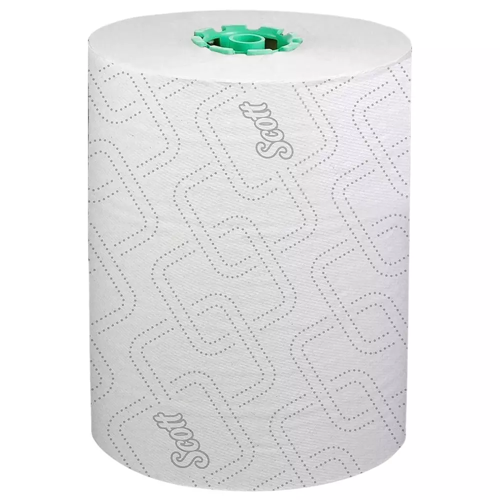 SCOTT Hand Roll Towels Paper White 1 Ply 25 cm x 176 m, 86225 (Pack of 6 Rolls)
