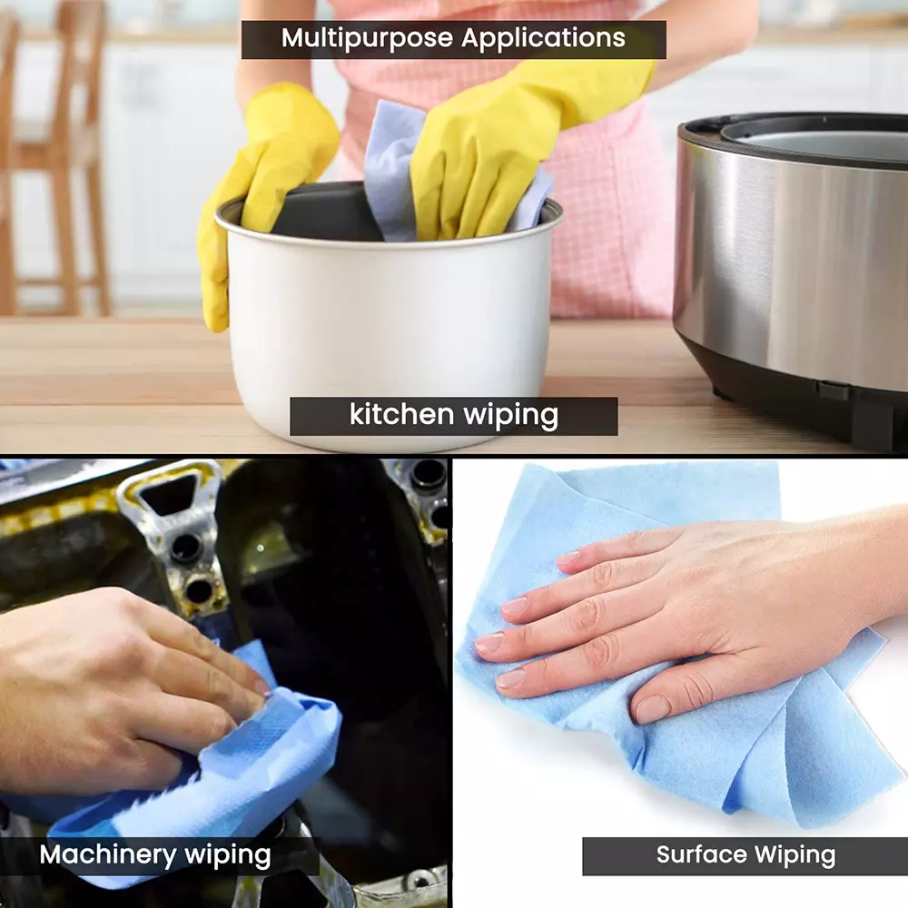 WYPALL Reusable Kitchen Towel 1-Ply High Absorbent Paper Blue, 60019 (Pack of 30 Roll)