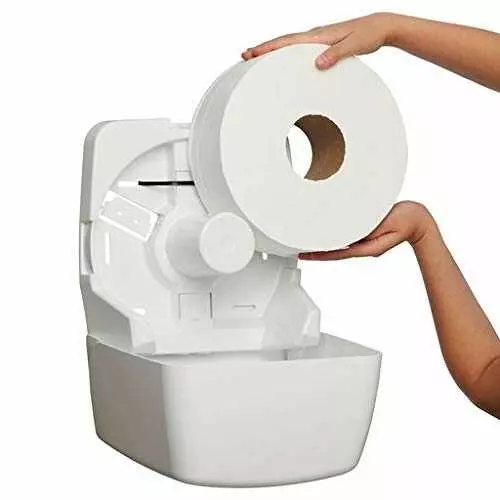 SCOTT Jumbo Tissue Roll Fiber White 2 Ply 225 m x 90 mm, 01164A (Pack of 16)