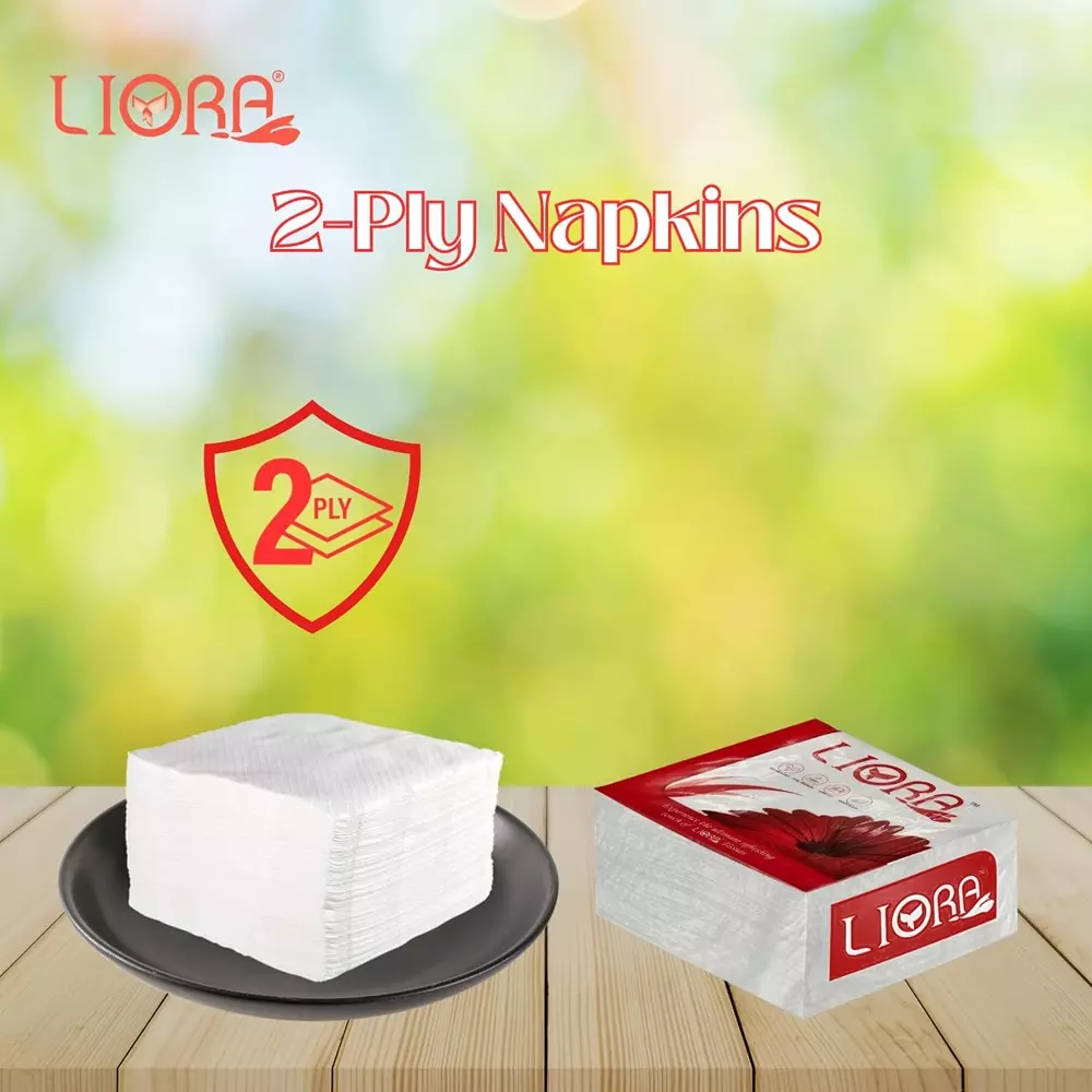 Liora Tissue Paper Napkin 100 Pulls in 1 Pc 1 ply White (Pack of 100)
