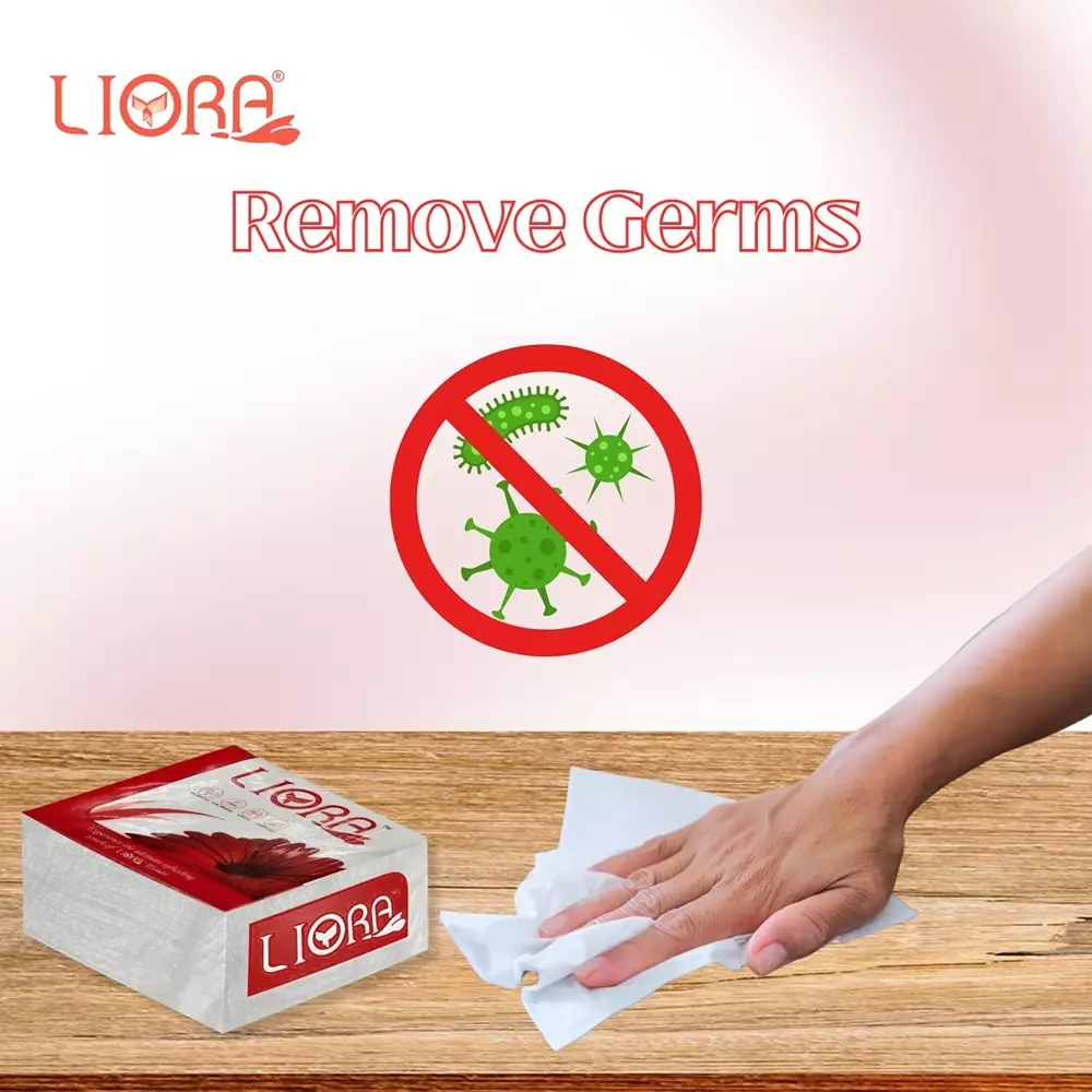 Liora Tissue Paper Napkin 100 Pulls in 1 Pc 1 ply White (Pack of 100)