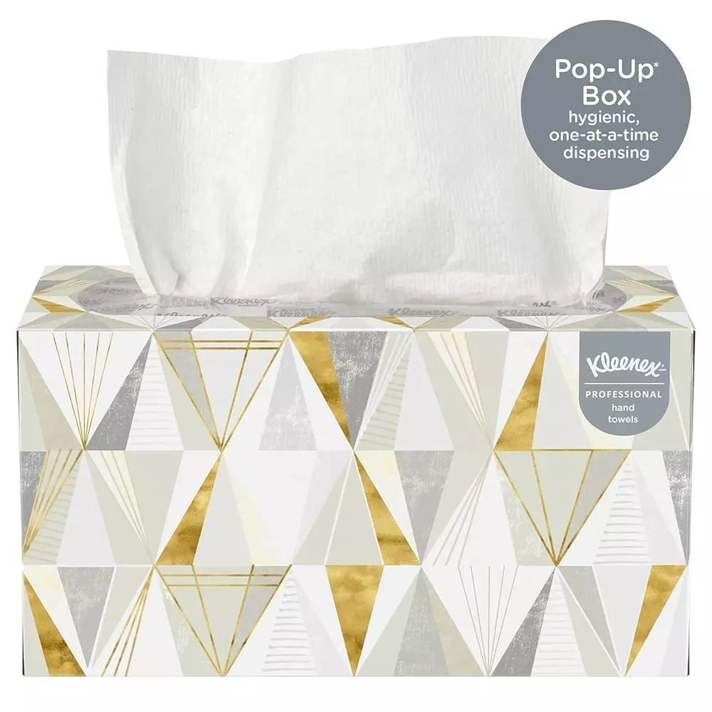 KLEENEX Premium Hand Paper Towels Box White 1 Ply, 1701A (Pack of 18 Box)