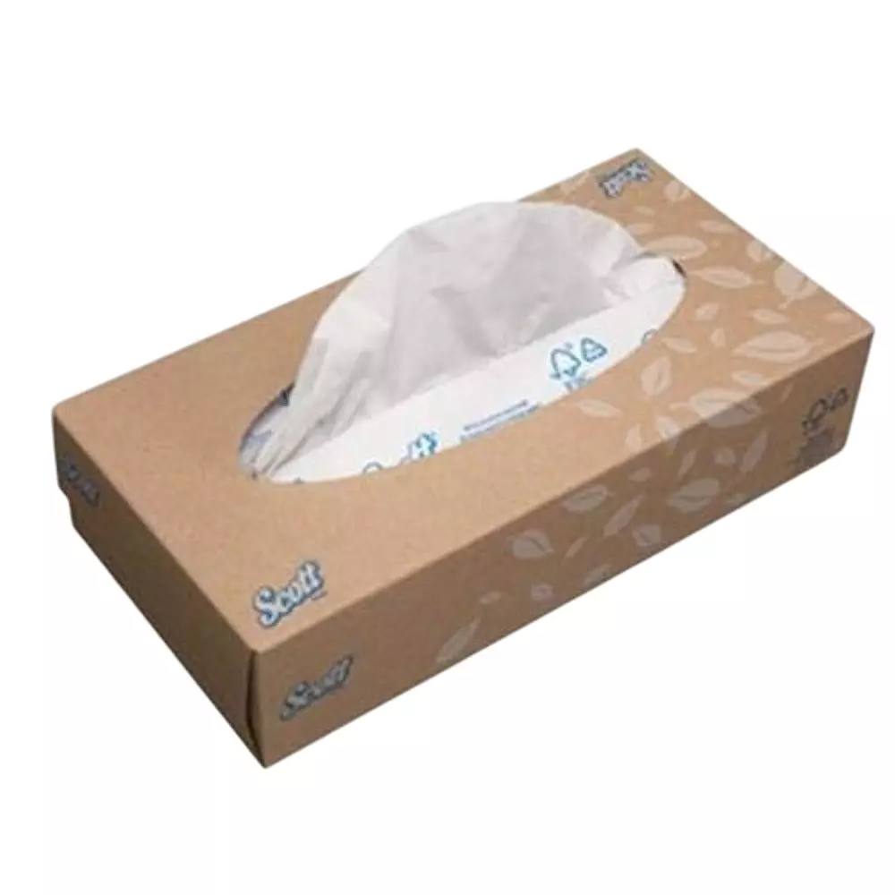 SCOTT Facial Tissue Paper White 2 Ply 15x19x6 cm, 1120 (Pack of 60 Box)