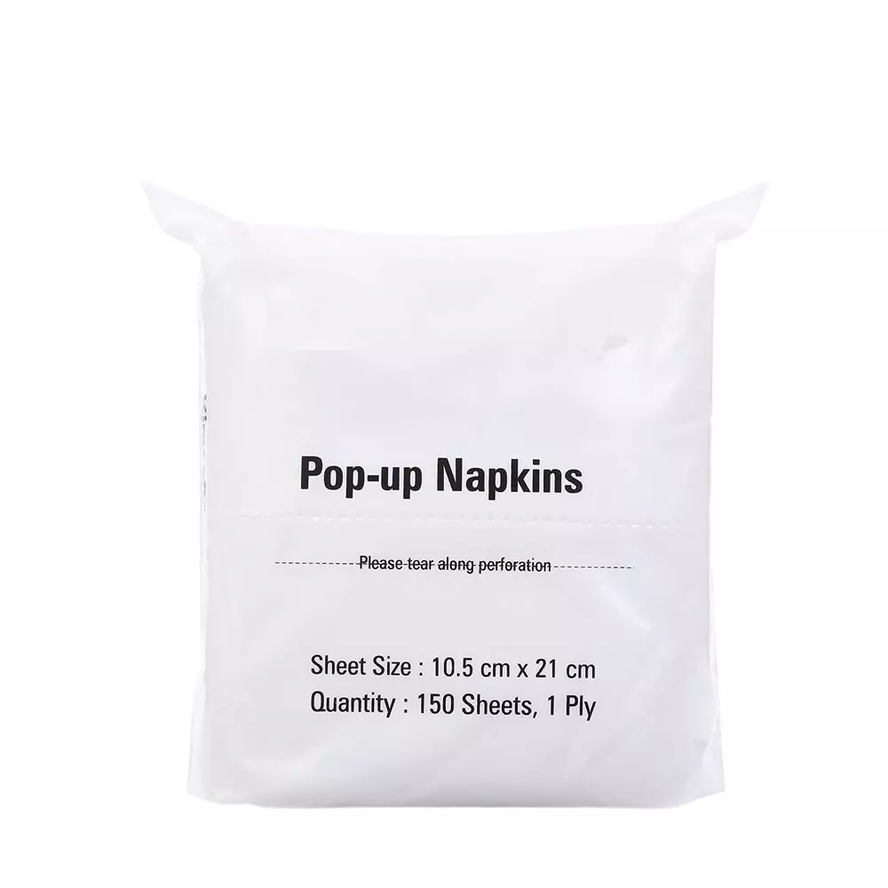 SCOTT Pop-Up Napkin Paper White 1 Ply 10.5x21 cm, 1234 (Pack of 150 Pouch)