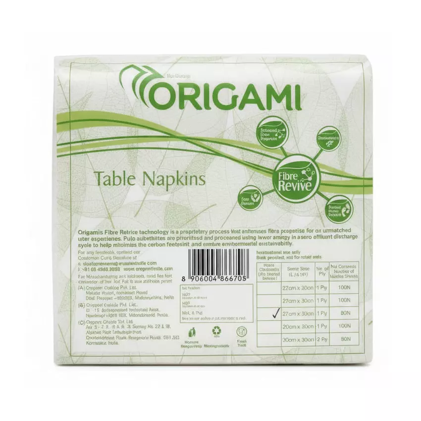 Origami 1 Ply Tissue Paper White Pack of 50 (80 Sheets per pack)