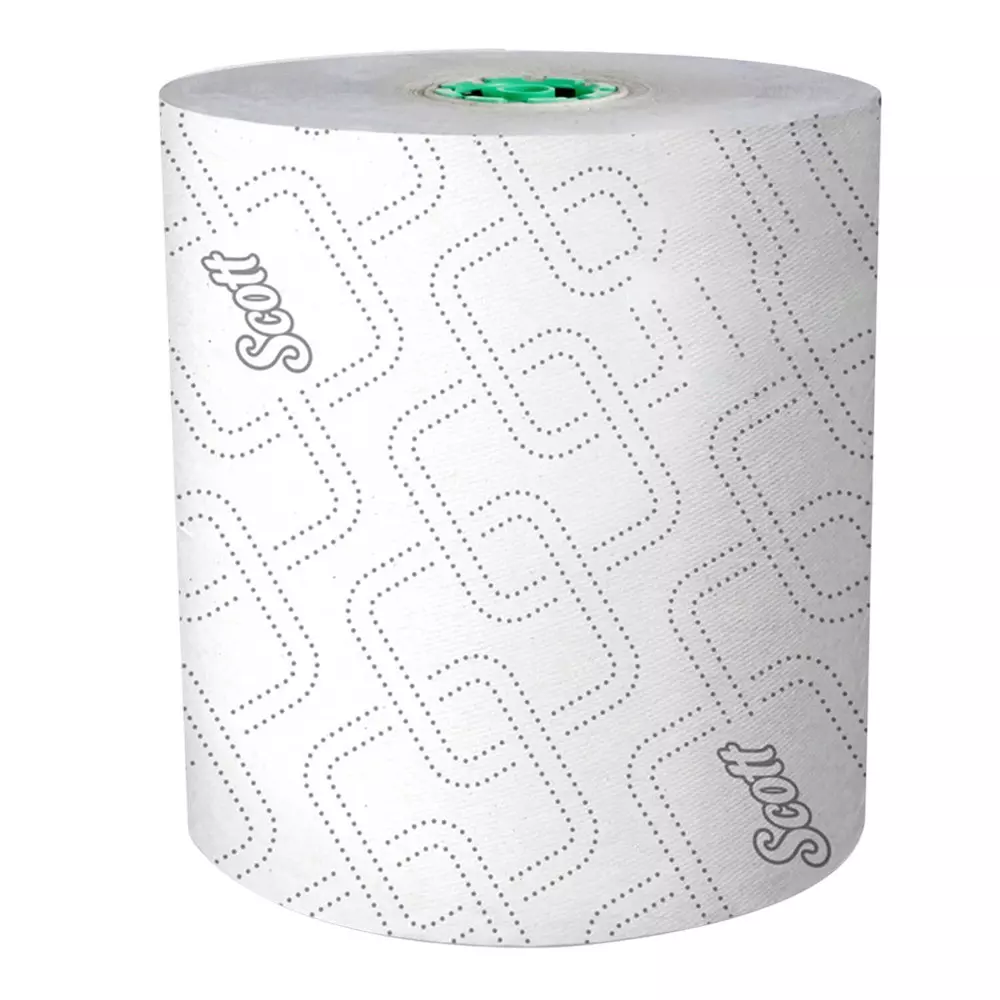 SCOTT Hand Roll Towels Paper White 1 Ply 25 cm x 305 m, 86224 (Pack of 6 Rolls)