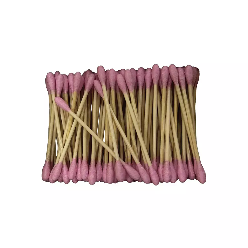 IMECO 100 Pcs Each Bamboo Cotton Ear Swabs Biodegradable & Soft Q-Tips, IMEBES3 (Pack of 3)