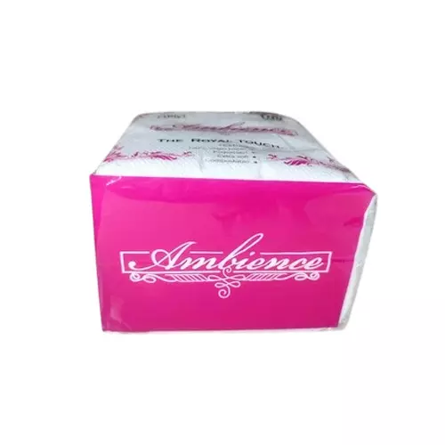 Ambience Tissue Paper 30x30 cm 18 GSM White Packet for Hand & Face Use, (Pack of 100 Pcs)