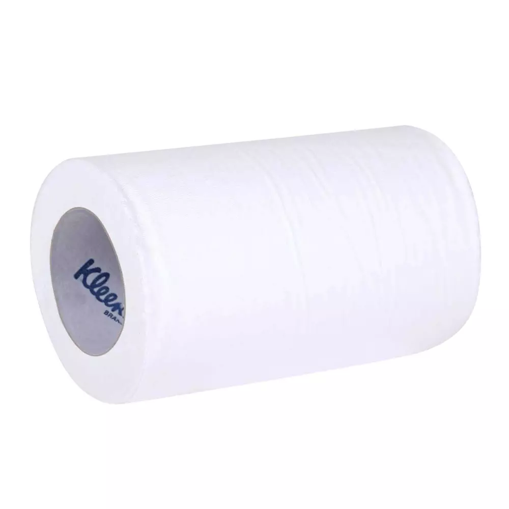 KLEENEX Bathroom Tissue Roll Paper White 2 Ply, 1272 (Pack of 100 Rolls)