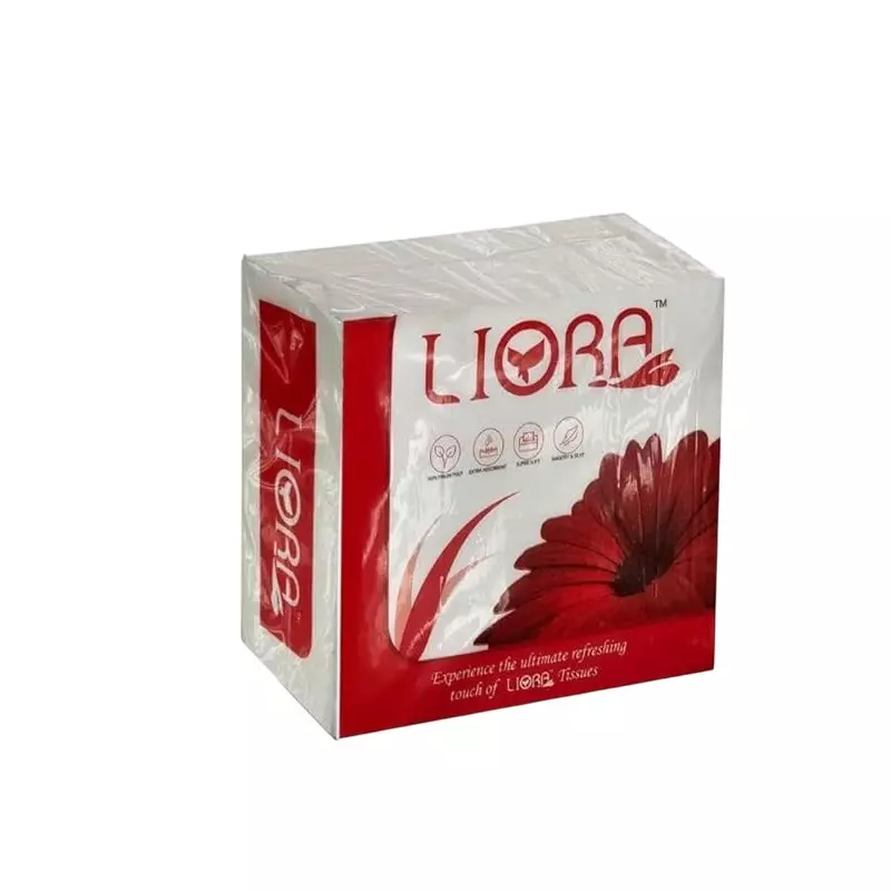 Liora Tissue Paper Napkin 100 Pulls in 1 Pc 1 ply White (Pack of 48)