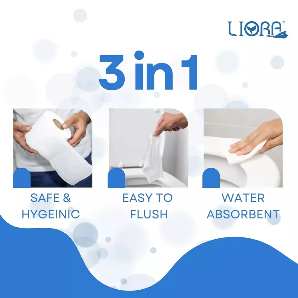 Liora Toilet Paper Roll 2 ply 185 Pulls in 1 Pc Paper White, (Pack of 20)