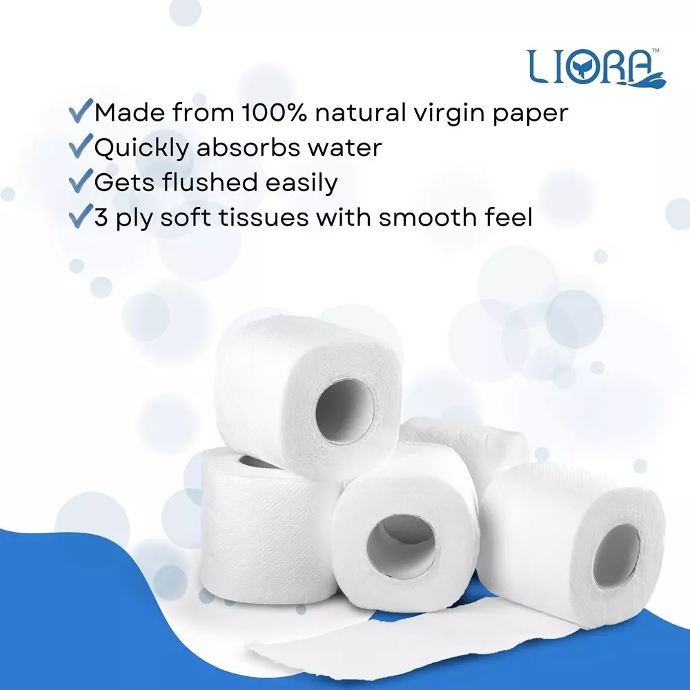 Liora Toilet Paper Roll 2 ply 185 Pulls in 1 Pc Paper White, (Pack of 20)